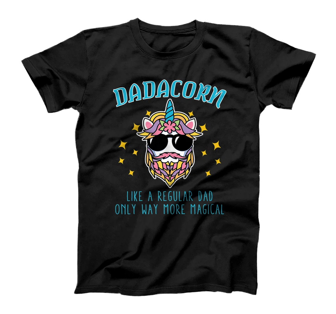 Dadacorn Father's Day Funny Daddy Beard Graphic Dad Unicorn Premium T-Shirt