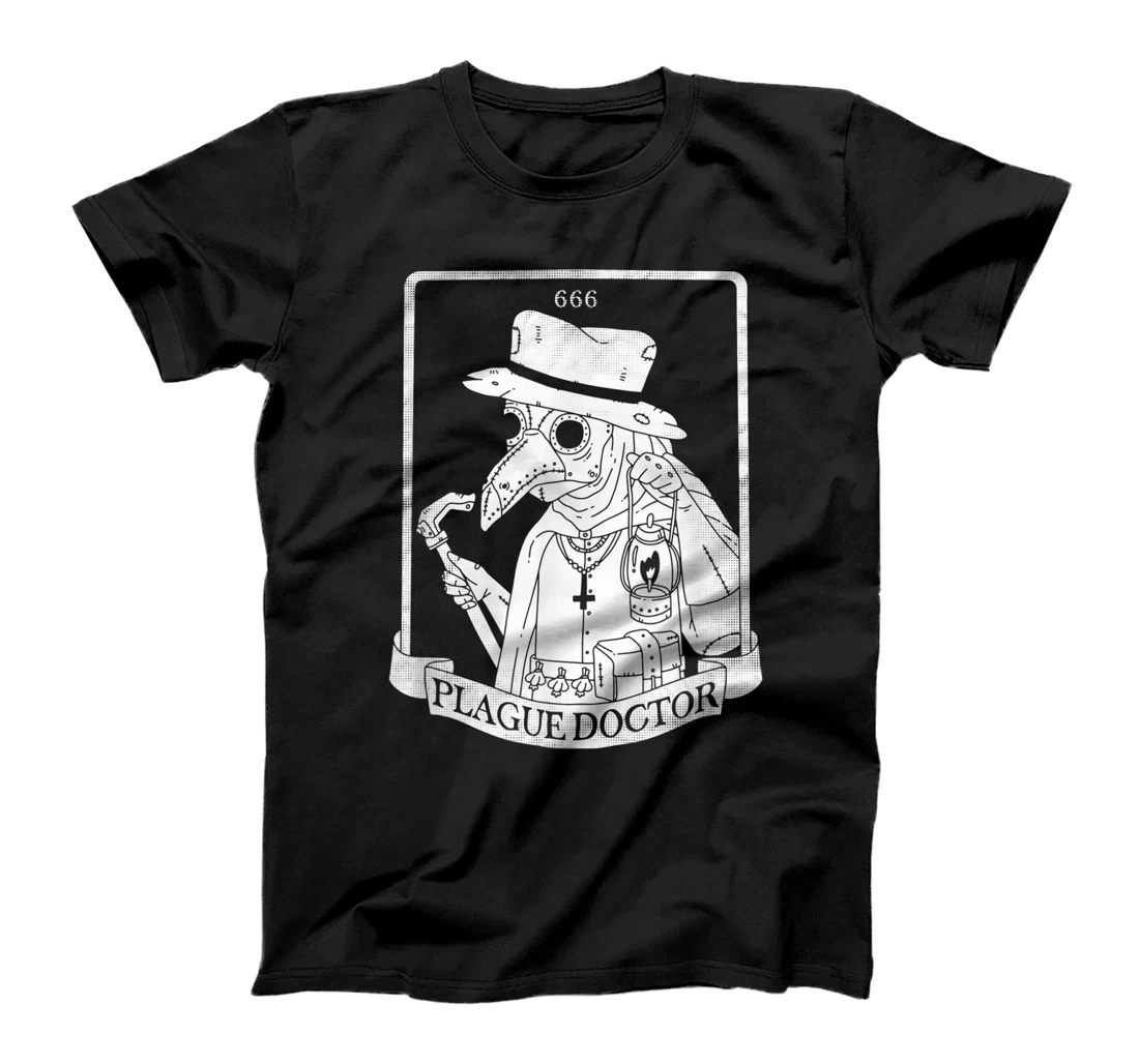 Personalized Occult Plague Doctor Gothic Metal Devil Tarot Grunge T-Shirt