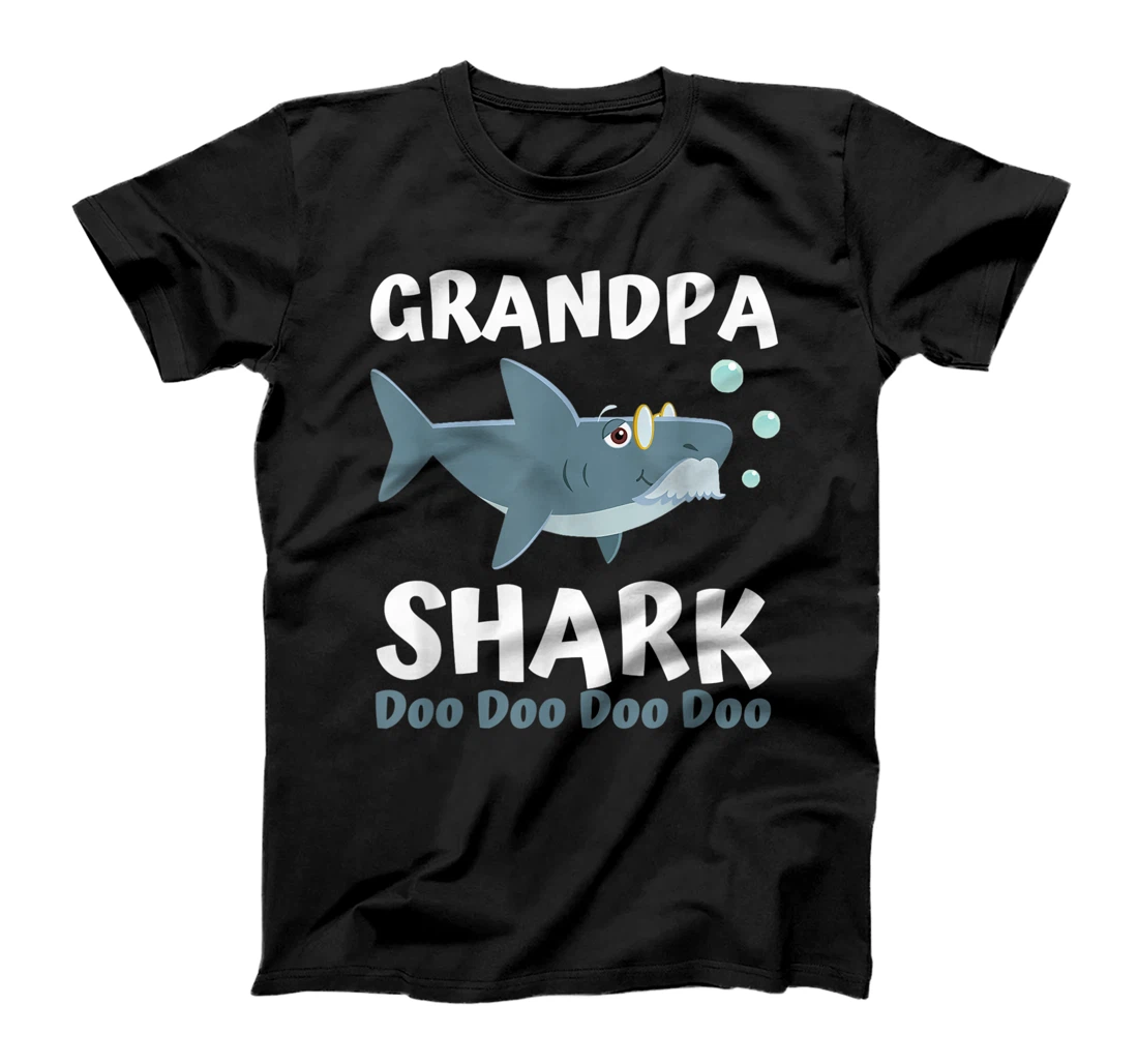 Fathers Day Shirts from Wife Kids Baby Grandpa Shark Doo Doo T-Shirt