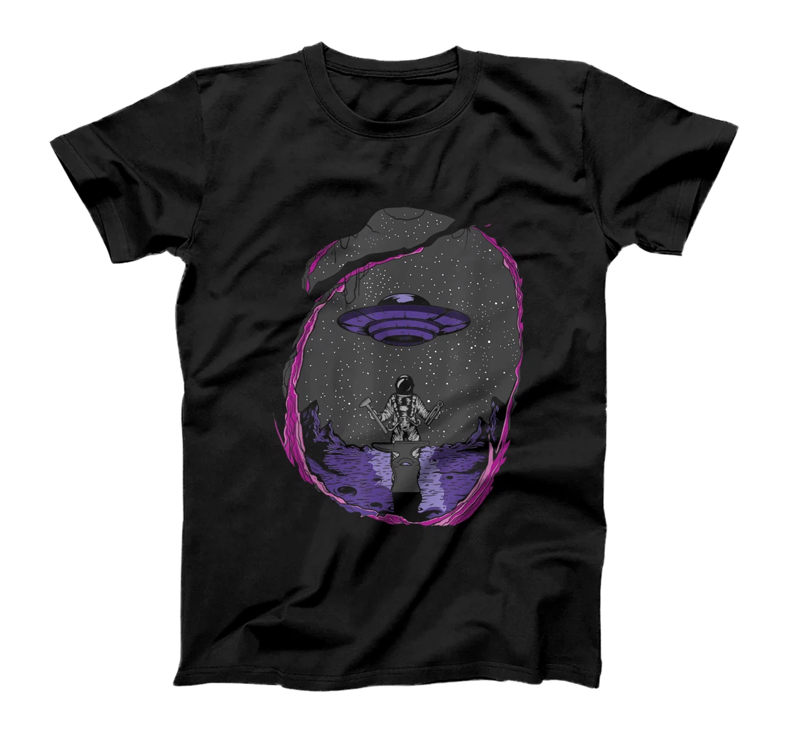 Personalized Blacksmith UFO Spaceman Astronaut Space Universe Forge T-Shirt