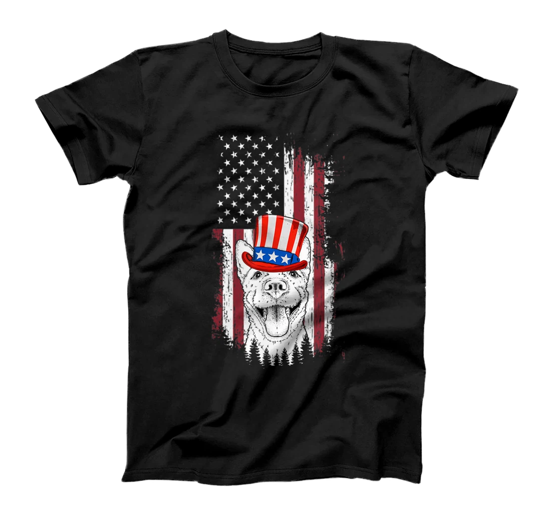 Personalized Patriotic USA Flag 4th of July for who love dog T-Shirt