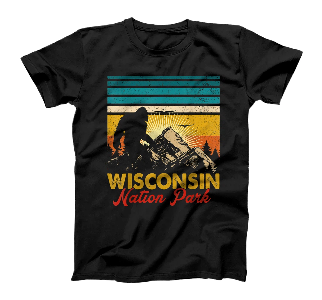 Personalized Wisconsin State Park Bigfoot National Park Mountains Camping T-Shirt