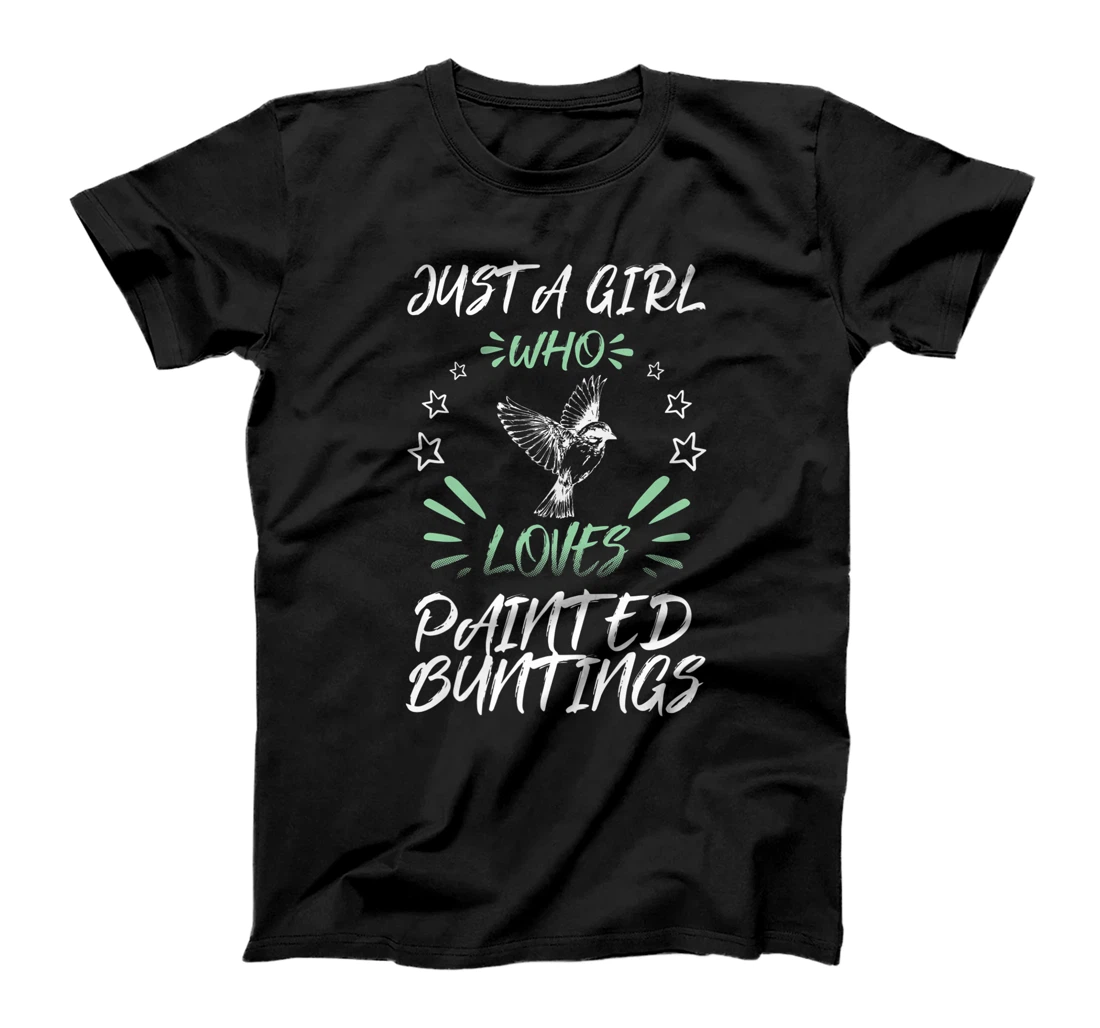 Personalized Just A Girl Who Loves Painted Buntings Premium T-Shirt