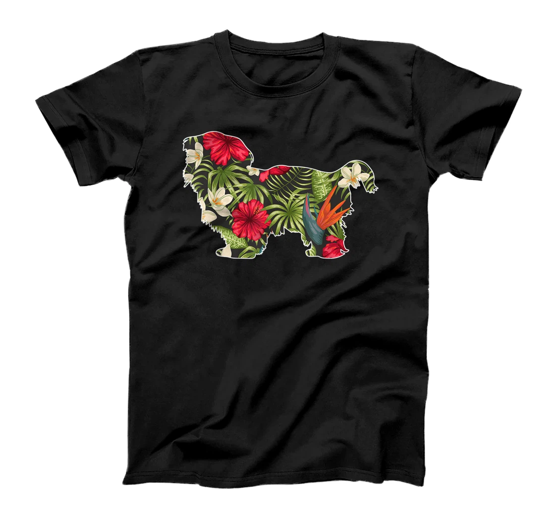 Personalized Shih Tzu Summer Tropical Floral Print Flower Hawaii Men Girl T-Shirt