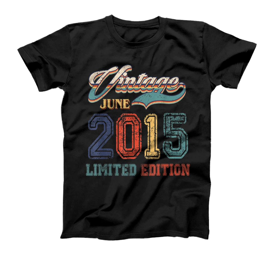 Personalized Retro June 2015 Limited Edition Vintage 6 Years Old T-Shirt