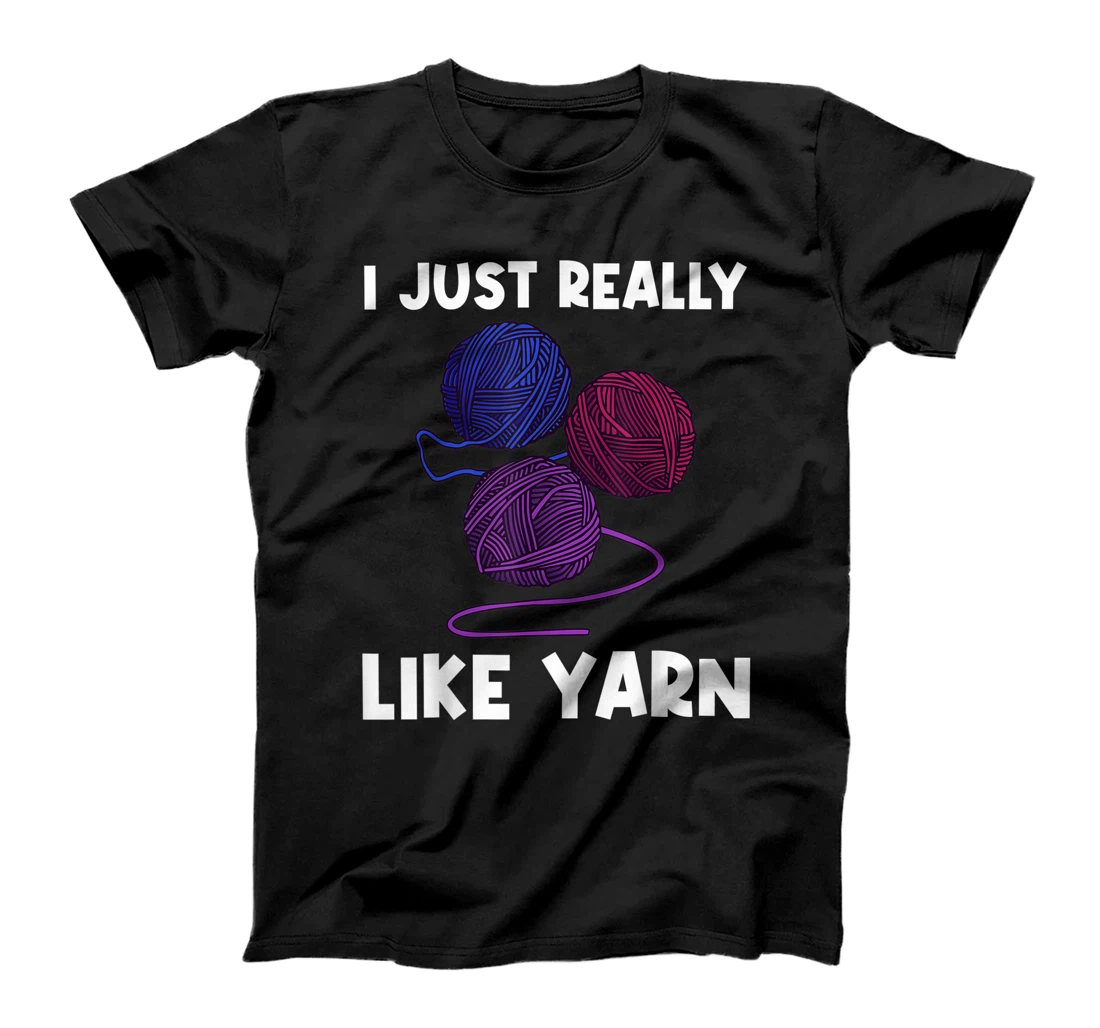 Personalized Cool Yarn Gift For Men Women Crocheter Knit Knitting Crochet T-Shirt