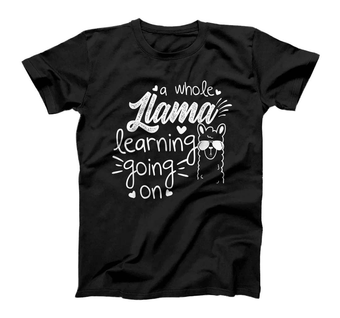 Personalized A Whole Llama Learning Going On T-Shirt