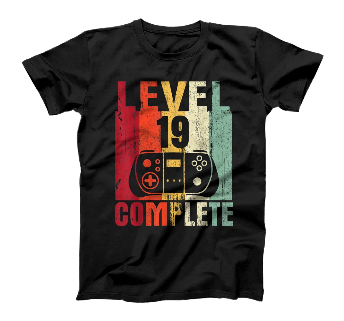 Personalized Gamers Husband & Wife Wedding Marry Memory Level 19 Complete T-Shirt