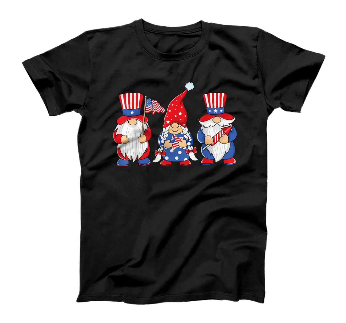 Personalized Independence Day American Gnomes 4th Of July T-Shirt