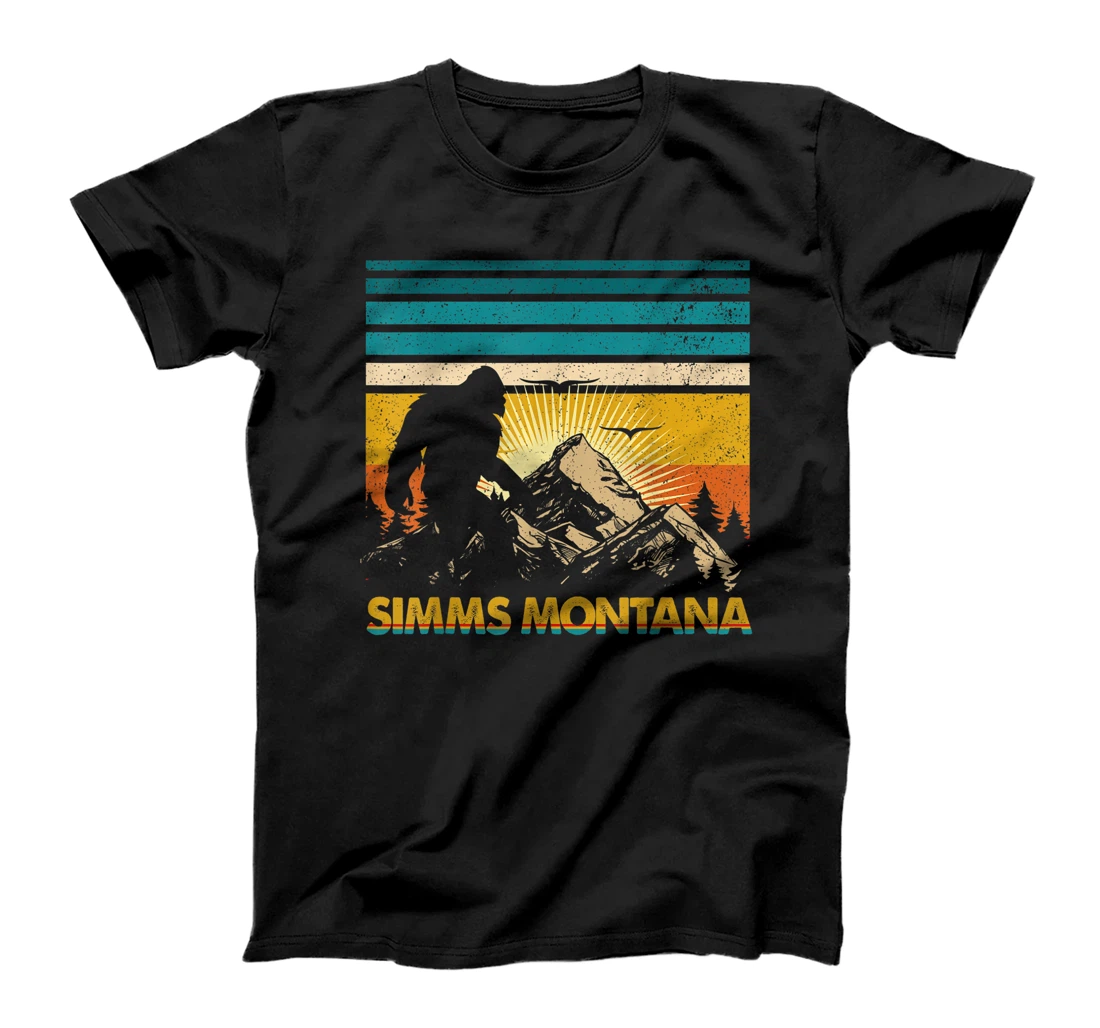 Personalized Simms Montana Bigfoot National Park Mountains Camping T-Shirt