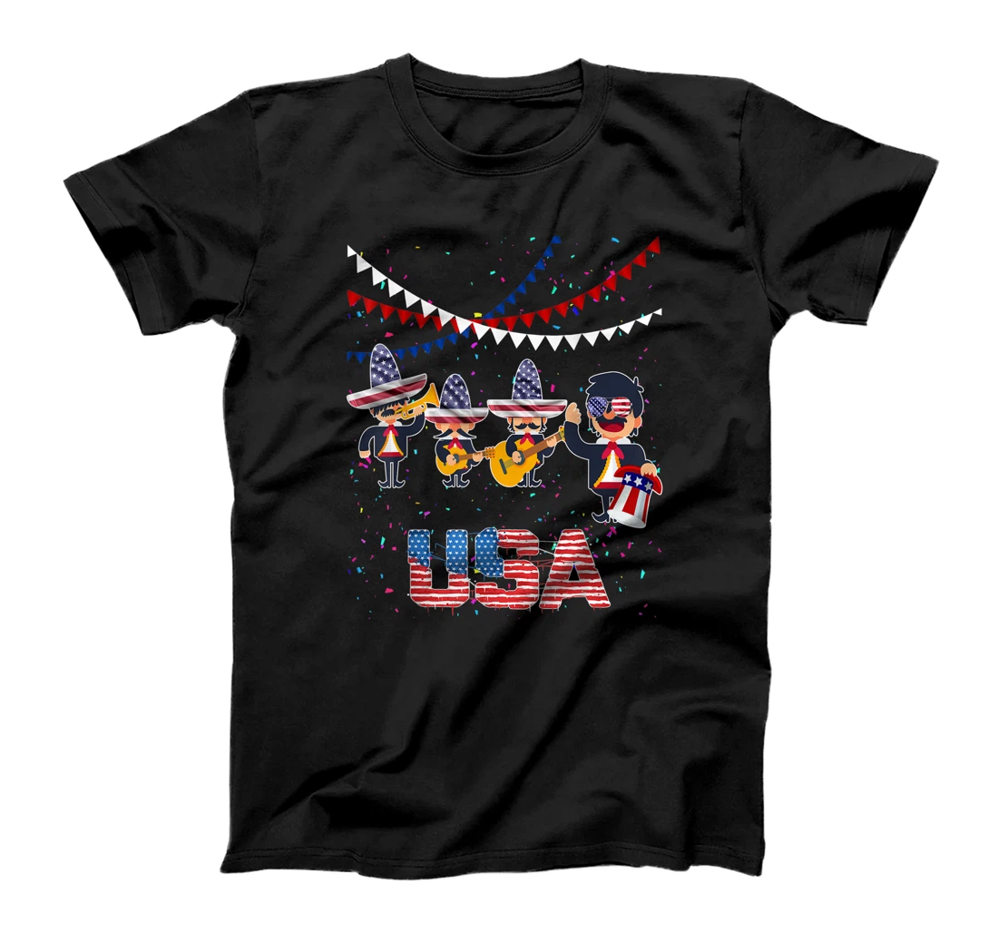 Mexican Mariachi America Independence USA Day 4th Of July T-Shirt