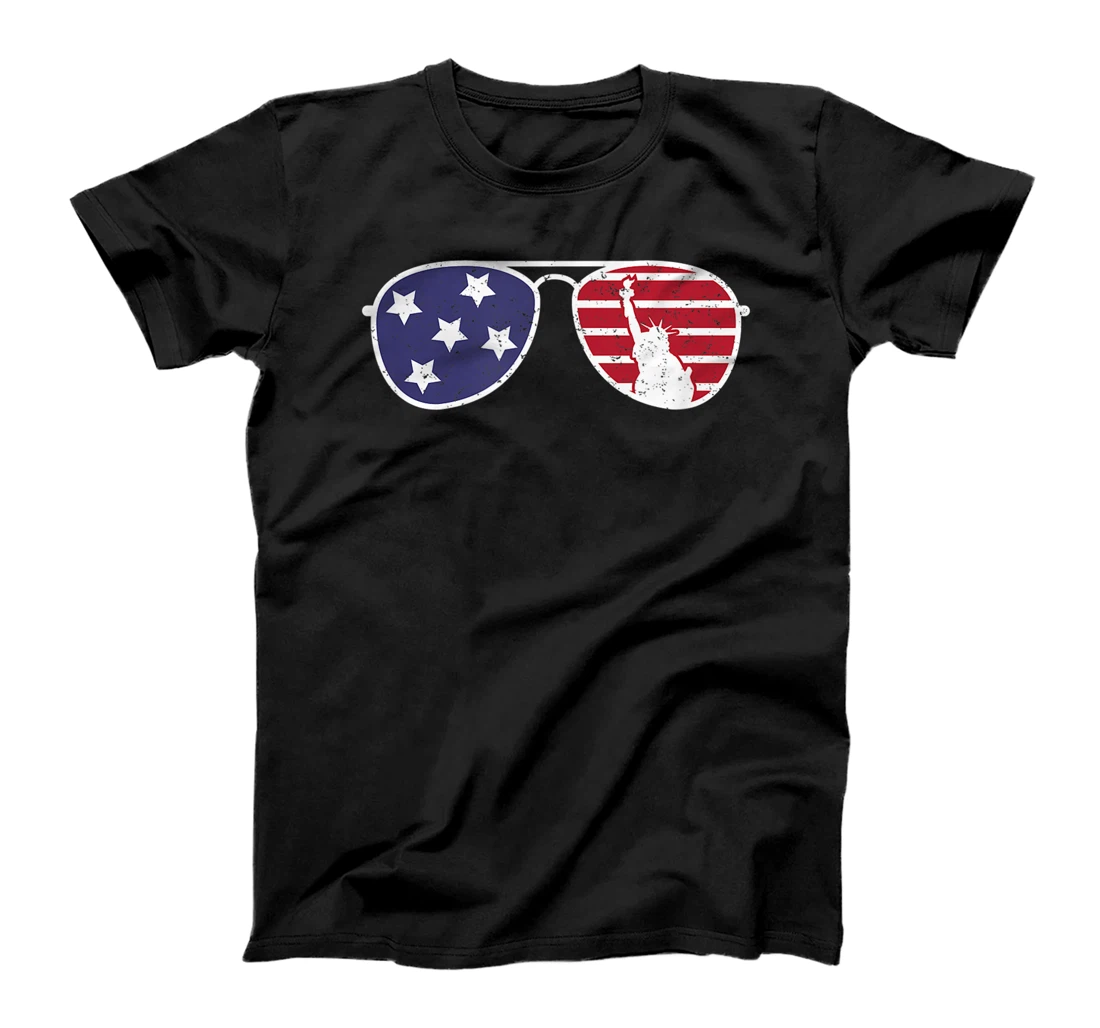 Sunglasses 4th Of July USA Flag Independence Day T-Shirt