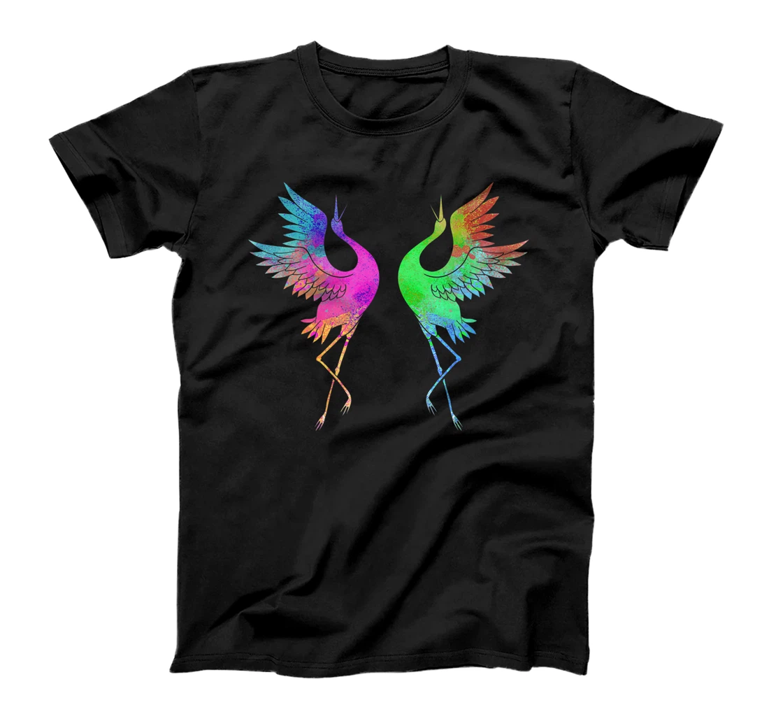 Personalized Common Crane Animal Colorful Bird Lover Nature Cute Birdie Premium T-Shirt, Kid T-Shirt and Women T-Shirt