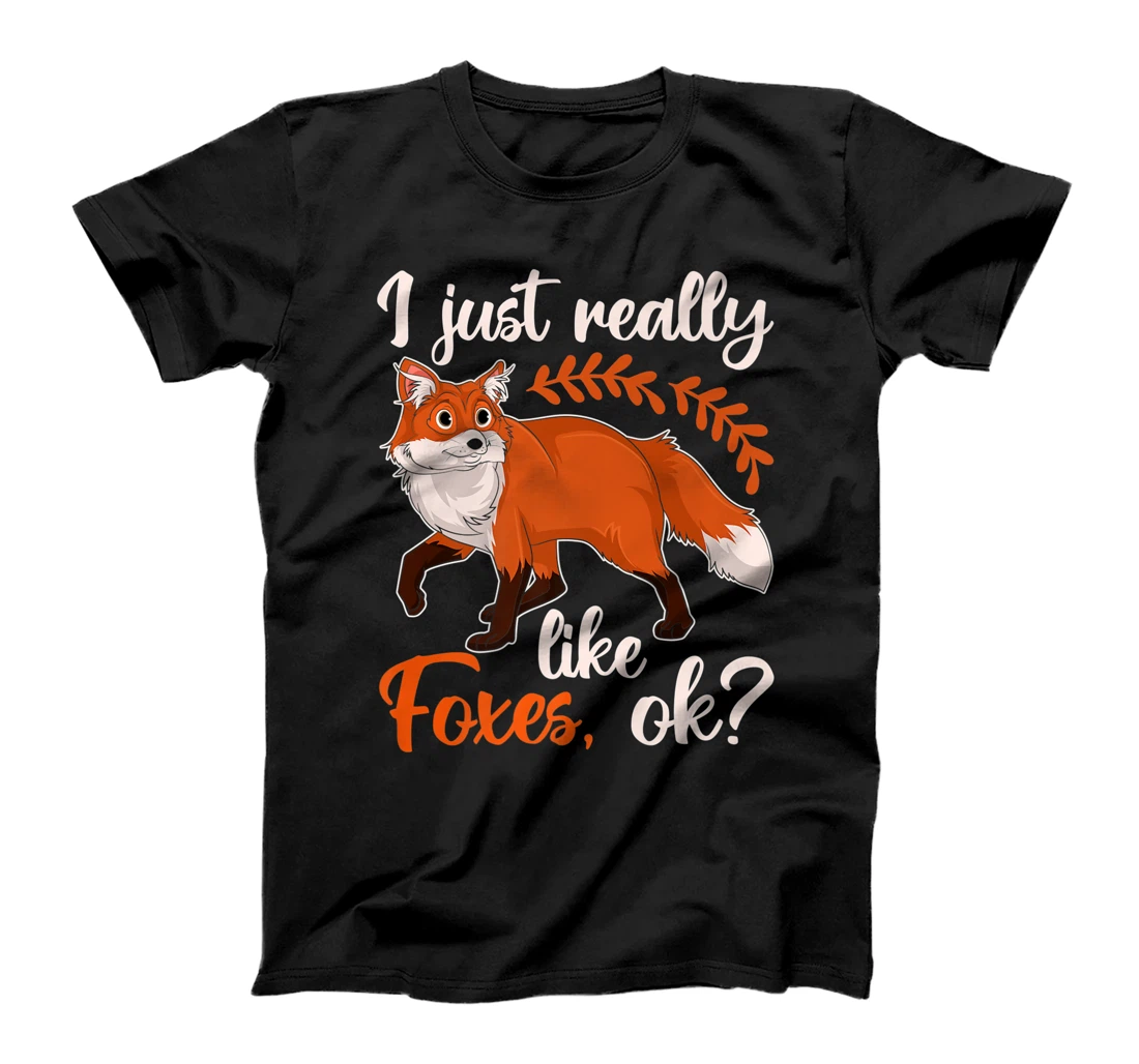 Cute Wildlife Forest Animal I Just Really Like Foxes Ok Fox Premium T-Shirt, Kid T-Shirt and Women T-Shirt