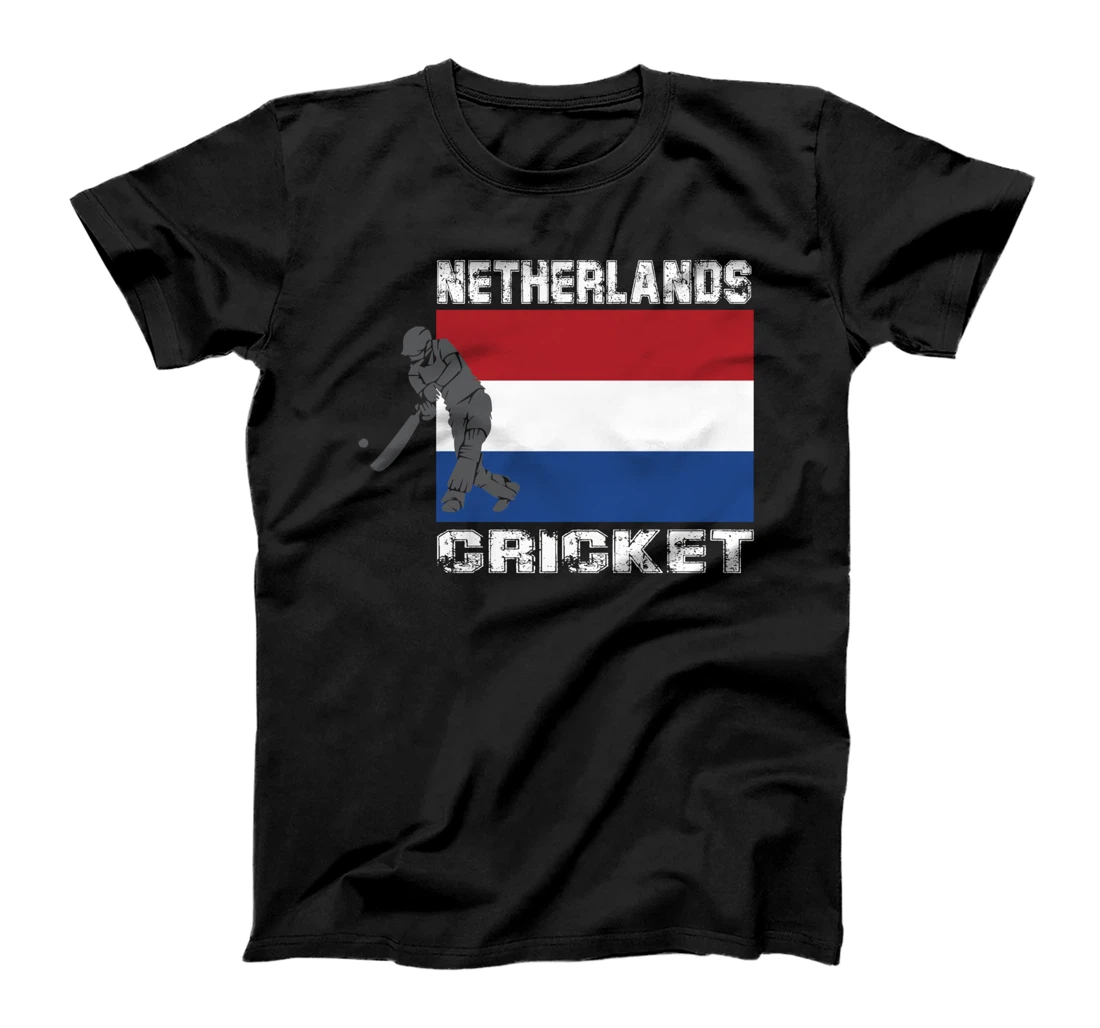 Netherlands Cricket Batsman Batting International Fan Tee T-Shirt