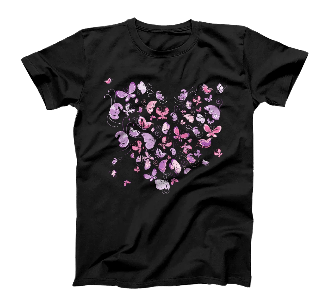 Heart Shaped Butterfly Cool Insect Design Butterflies T-Shirt