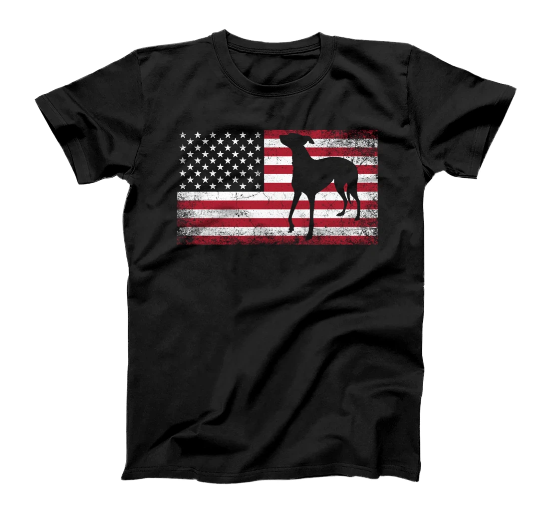 Greyhound Dog 4th of July American Flag America Patriotic T-Shirt