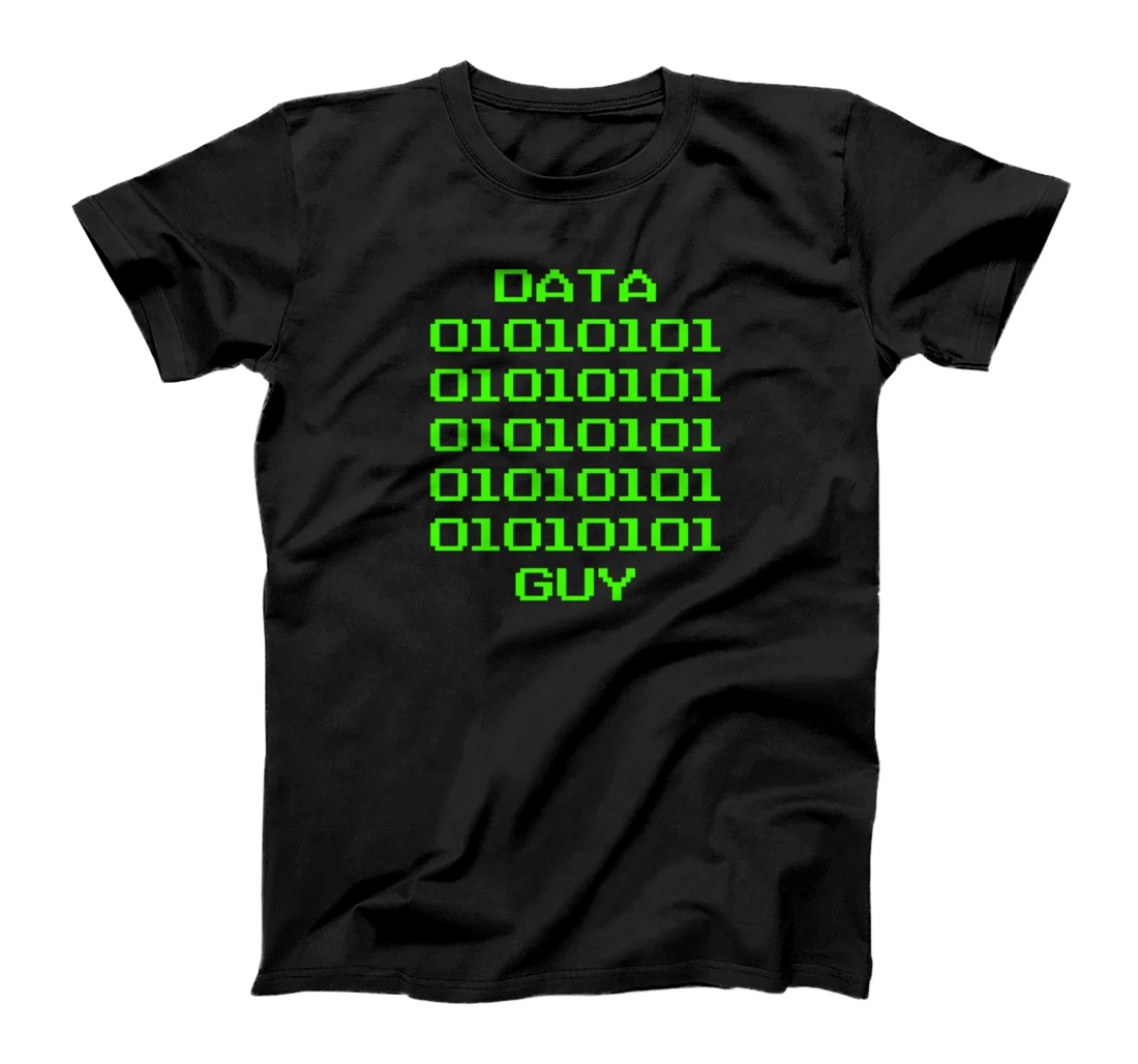 8-Bit Letter Data Guy Binary Code T-Shirt