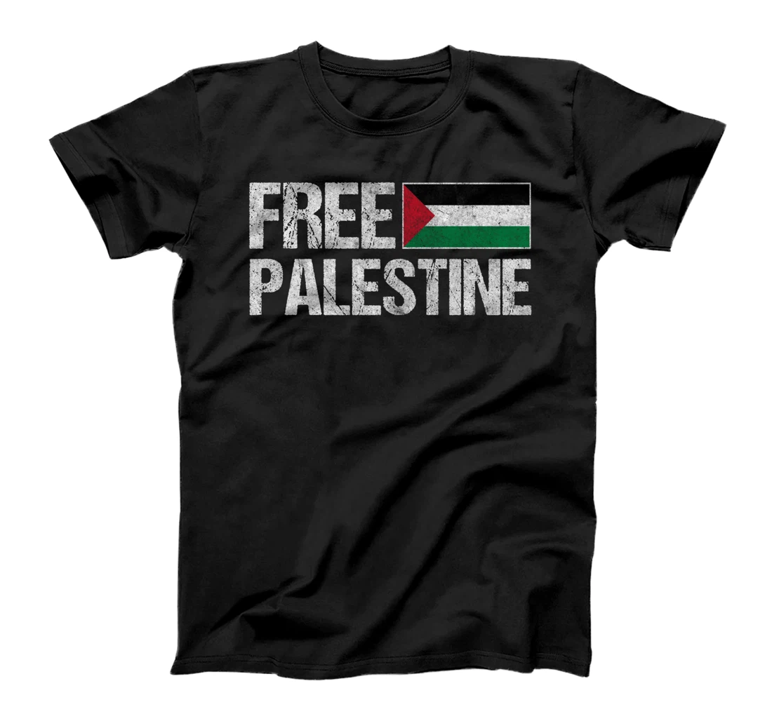 Personalized Free Palestine Gaza Palestinian Flag Stand With Falastin Tee T-Shirt