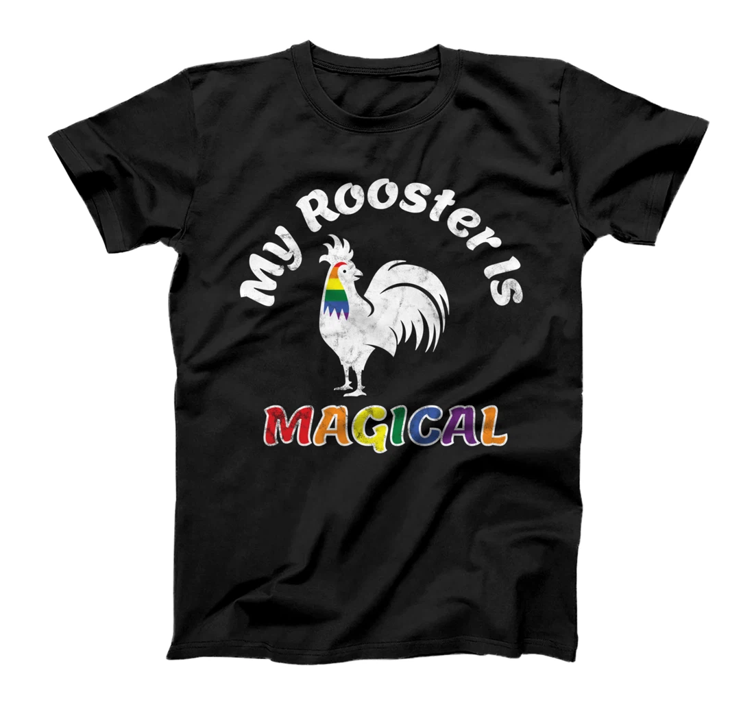 Gay Pride Parade Magical Rooster Funny LGBTQ T-Shirt