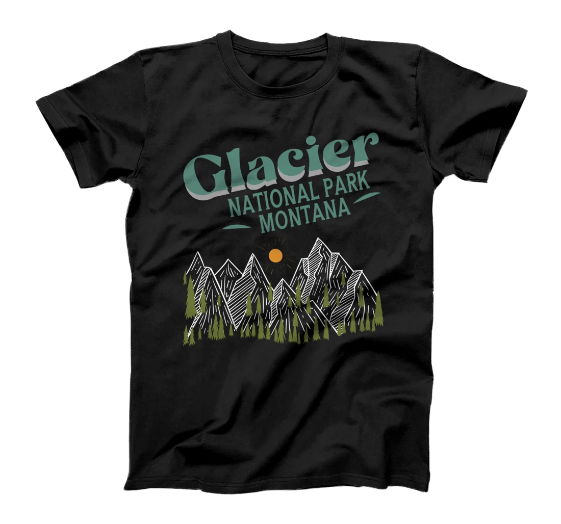 Mountain Sunset National Park Tshirt Glacier Bay Cool Design T-Shirt