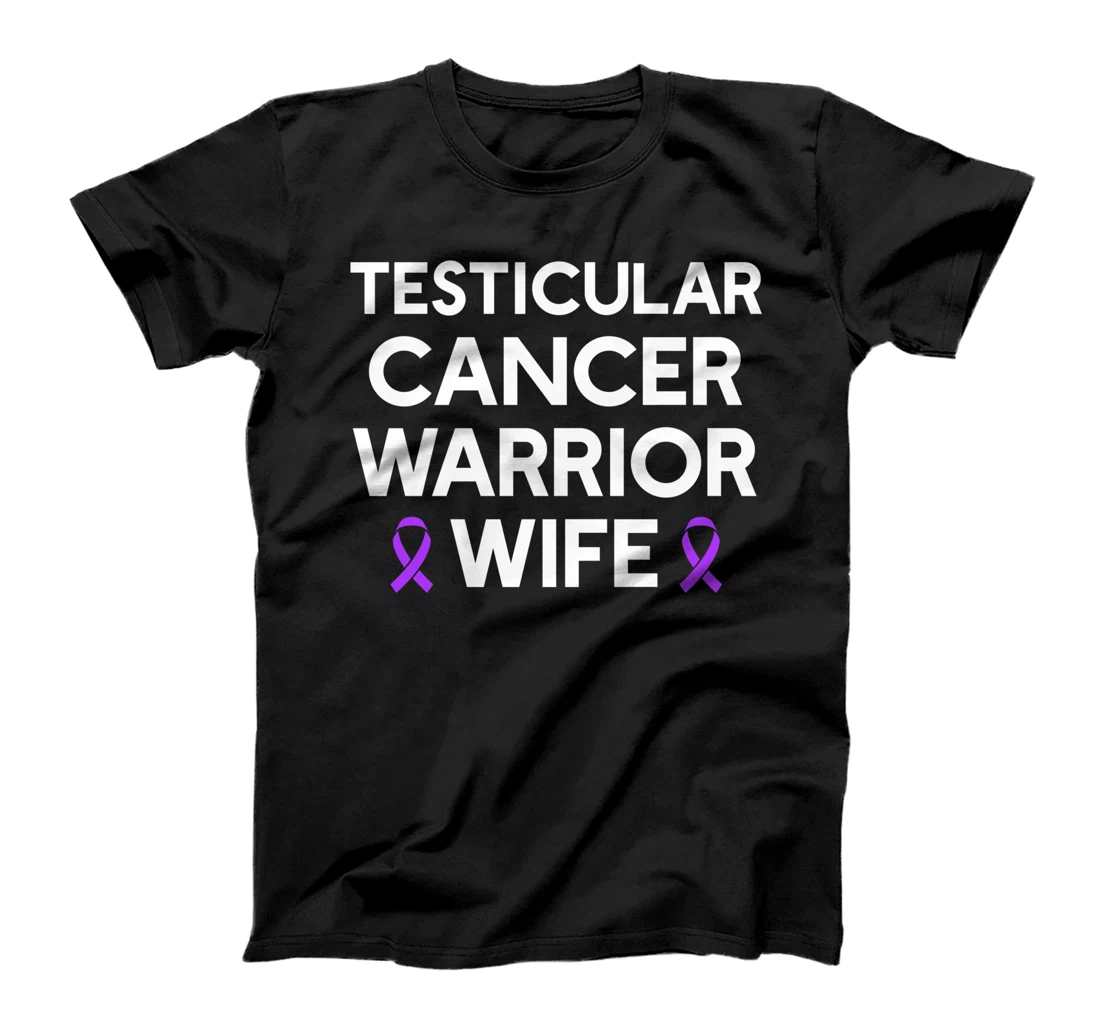 Testicular Cancer Survivor Purple Ribbon Warrior T-Shirt