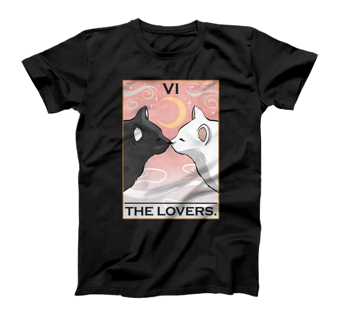 Personalized The Lovers Funny Tarot Card Cats T-Shirt