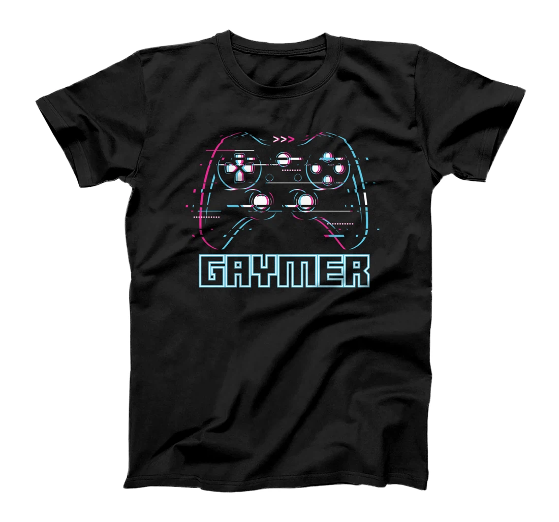 Personalized Gaymer Gay Gamer Cool Unique Retro Gay Pride Stuff Aesthetic T-Shirt