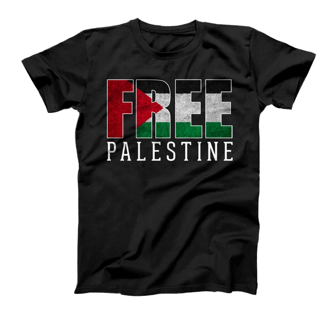 Personalized Free Palestine Gaza Palestinian Flag Stand With Falastin Tee T-Shirt