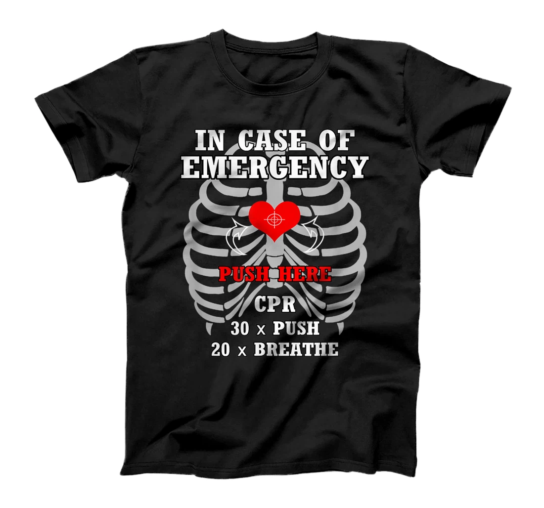 In Case of Emergency Push Here, cute heart instructor CRP T-Shirt, Women T-Shirt