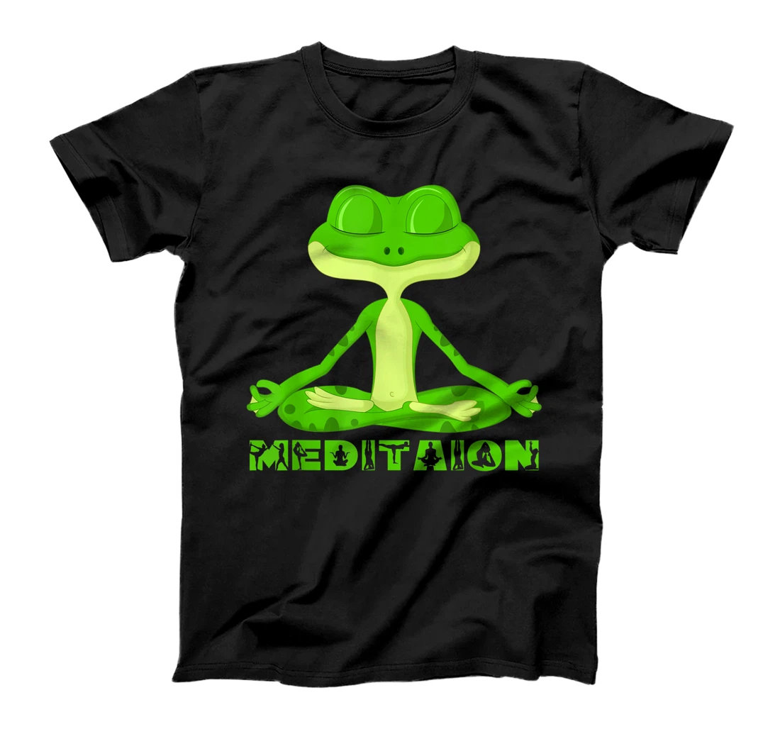 Frog Meditation In Lotus Yoga Pose T-Shirt, Kid T-Shirt and Women T-Shirt