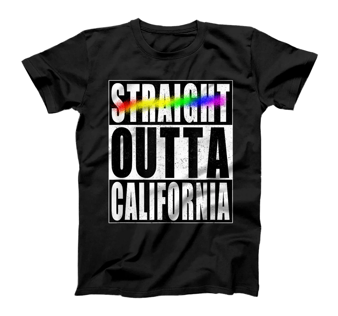 California Gay Pride Not Straight Outta LGBTQ T-Shirt, Women T-Shirt