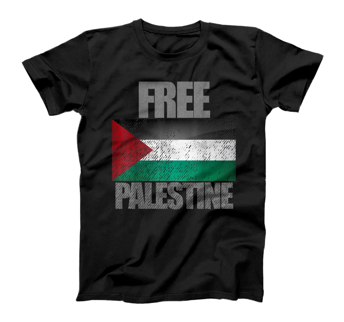 Free Gaza Palestine Flag Arabic. T-Shirt, Women T-Shirt