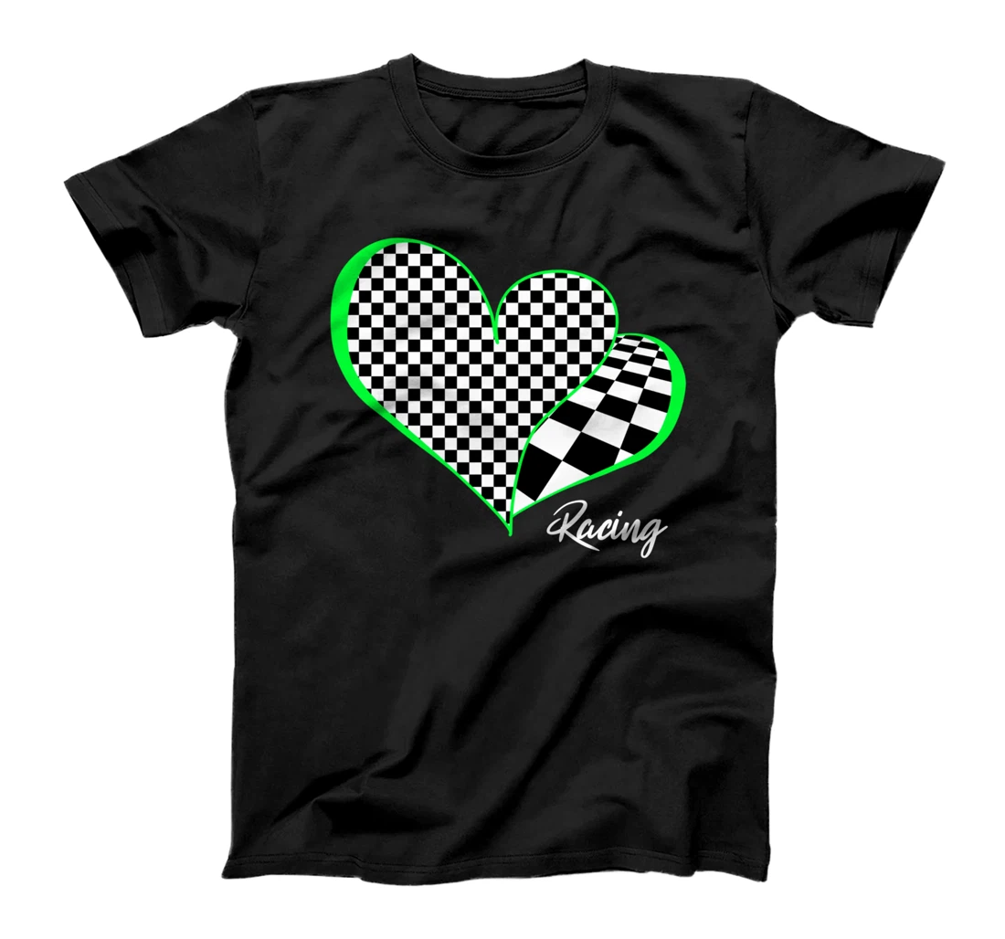 Car racing Checkered Flag Race Heats Love Racing T-Shirt