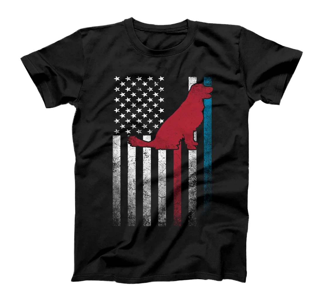 Labrador Retriever Dog 4th of July American Flag USA America T-Shirt