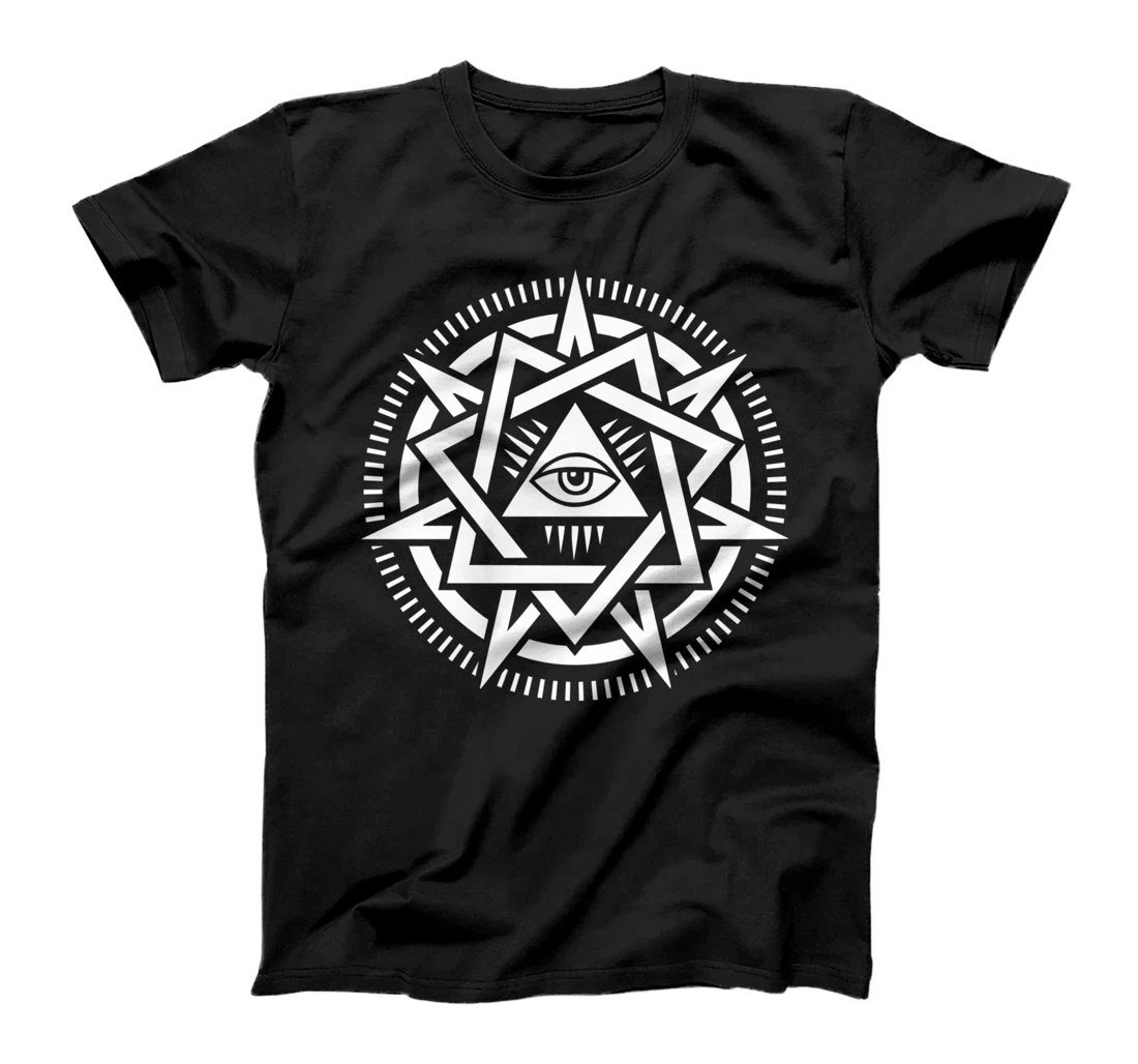 7 Pointed Heptagram Septagram Fairy Star With All Seeing Eye T-Shirt