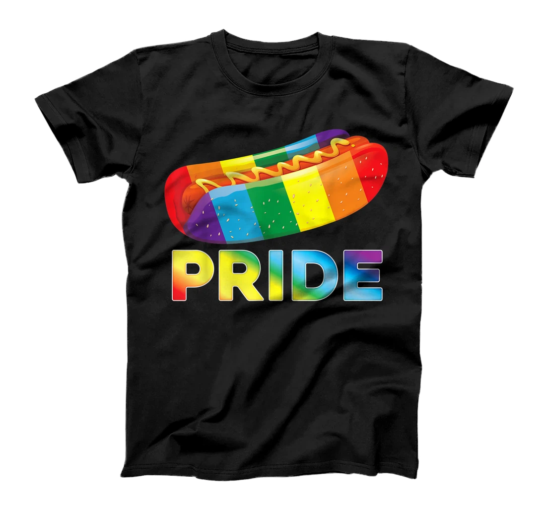 Personalized Rainbow Hotdog Fastfood LGBT Pride Gay Lesbian Colorful Love T-Shirt, Women T-Shirt