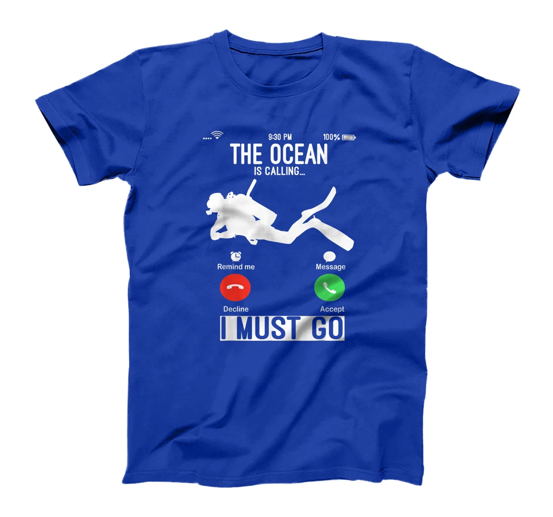 scuba diving shirts funny scuba diver the ocean is calling T-Shirt, Women  T-Shirt - Fashion Store AZ