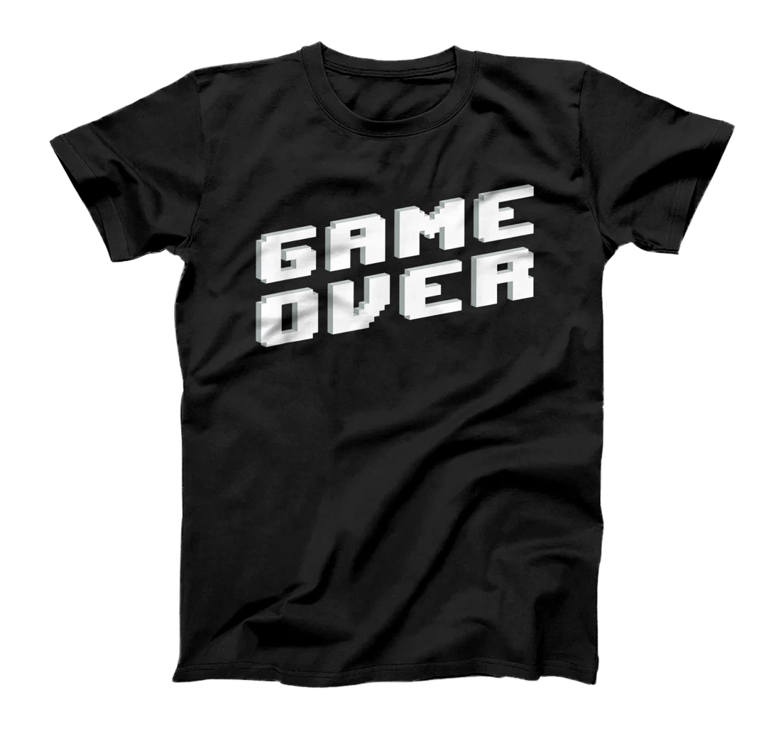 Personalized Game Over Shirt Graphic Video Games Gamer Gift Funny T Shirt T-Shirt, Kid T-Shirt and Women T-Shirt