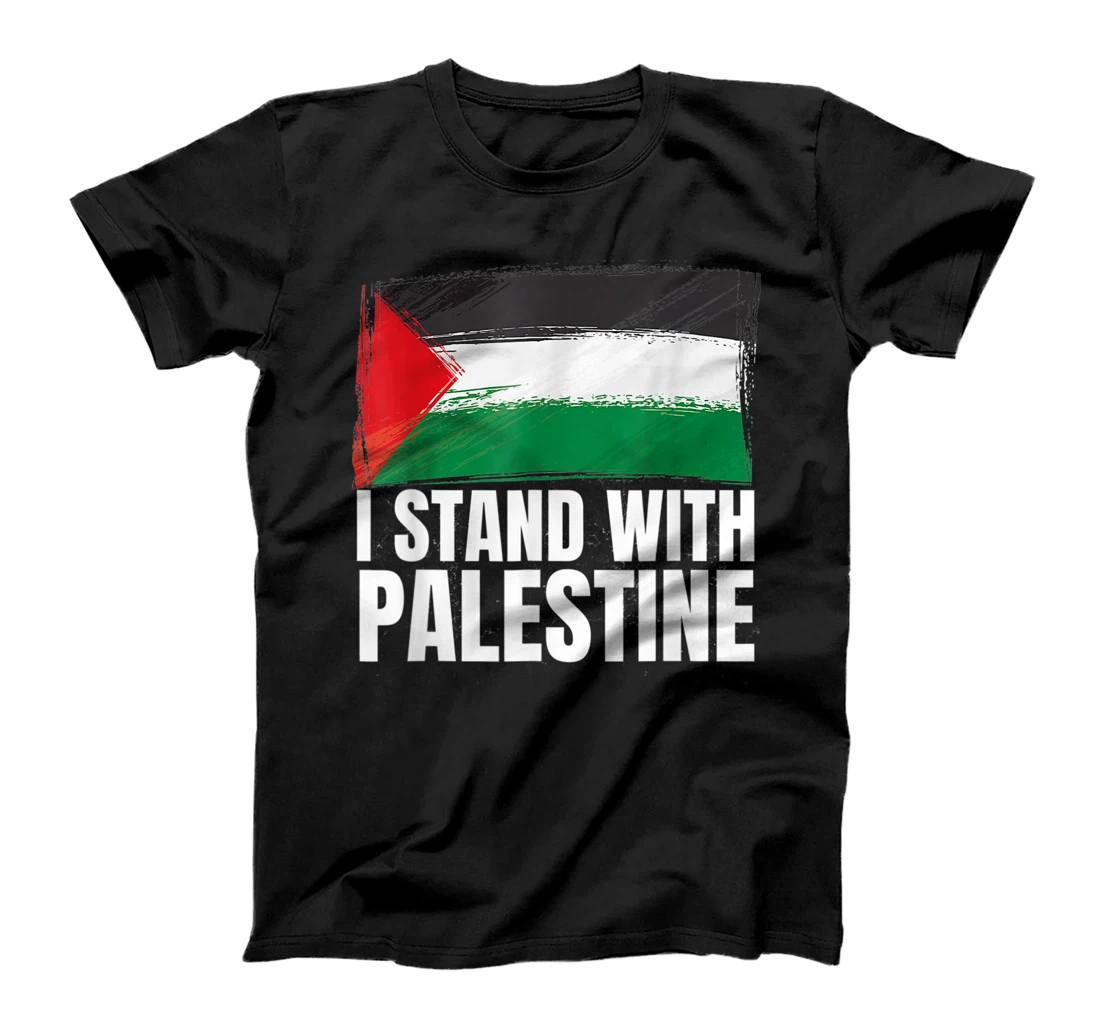 Personalized I Stand With Palestine Supporters Free Gaza Jerusalem Mosque T-Shirt, Women T-Shirt