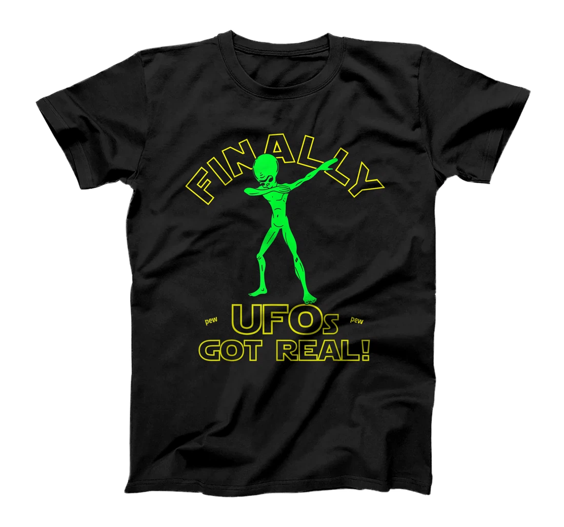 Personalized Alien Dab UFOs Finally Got Real Pew Pew USA Acknowledgment T-Shirt, Kid T-Shirt and Women T-Shirt