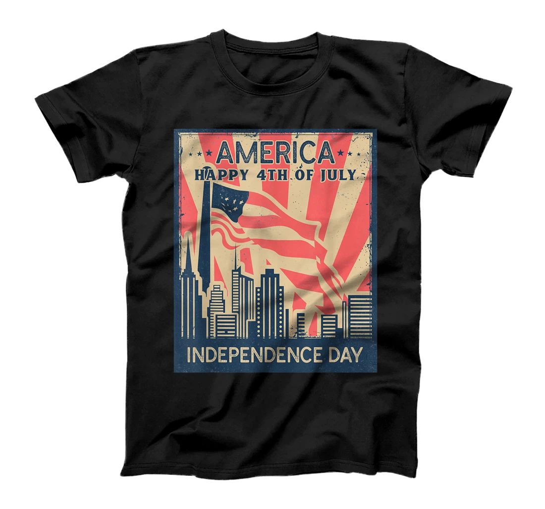 Personalized Patriotic USA American Flag 4th July Independence Day T-Shirt, Women T-Shirt