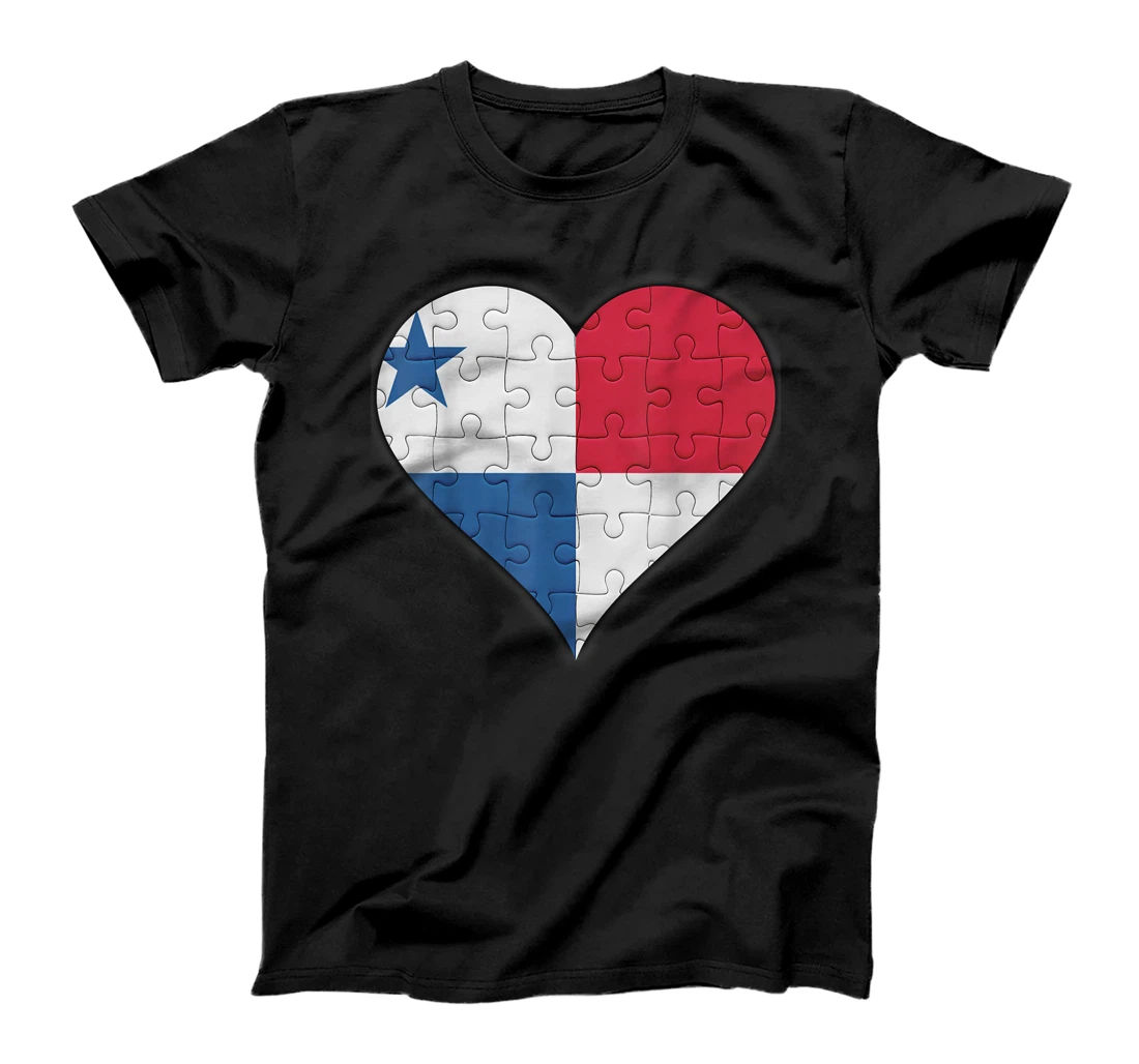 Personalized Panama Panamanian Flag Heart T-Shirt, Kid T-Shirt and Women T-Shirt