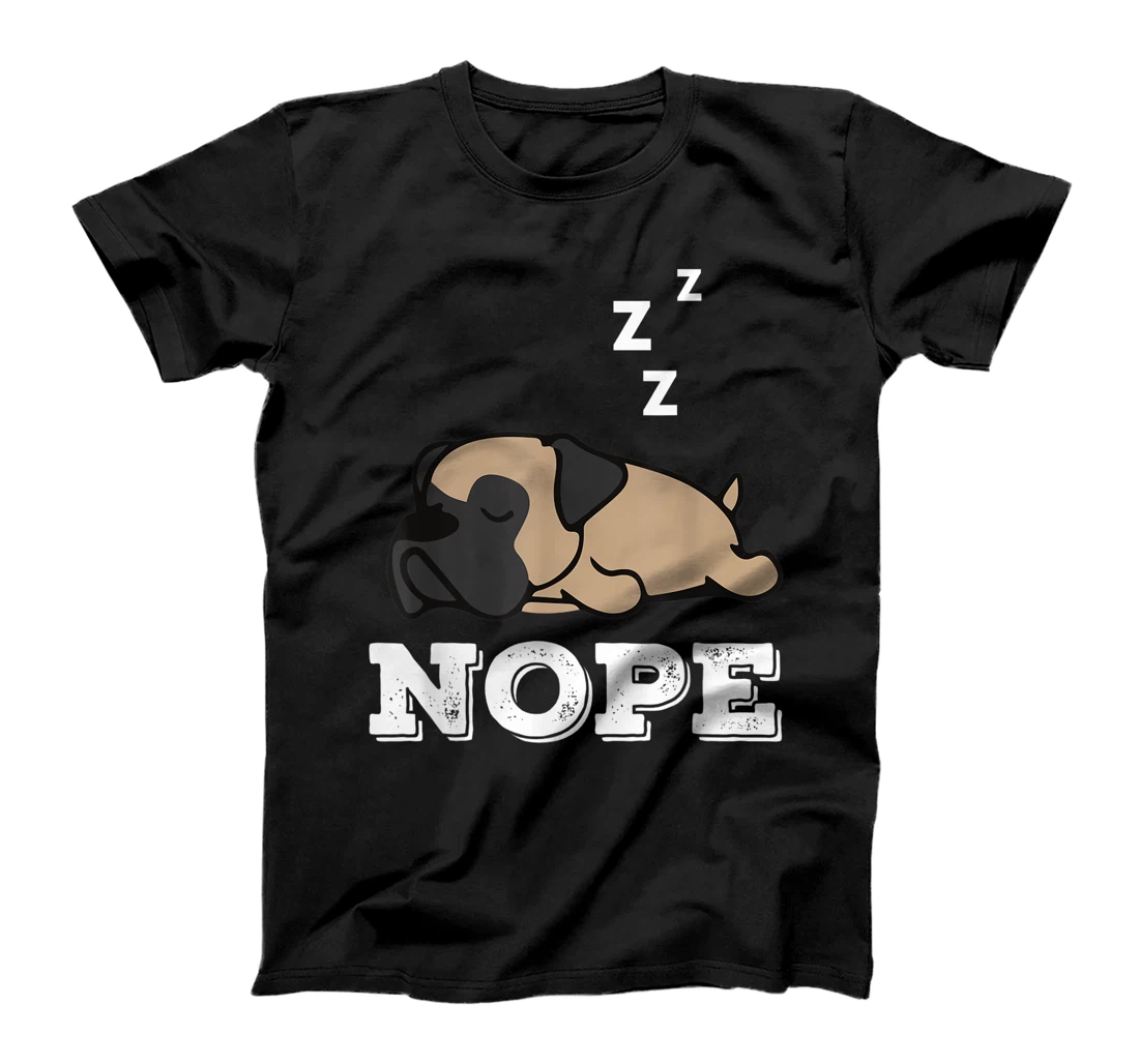 Personalized Funny Nope Lazy Bull Mastiff Dog T-Shirt, Women T-Shirt