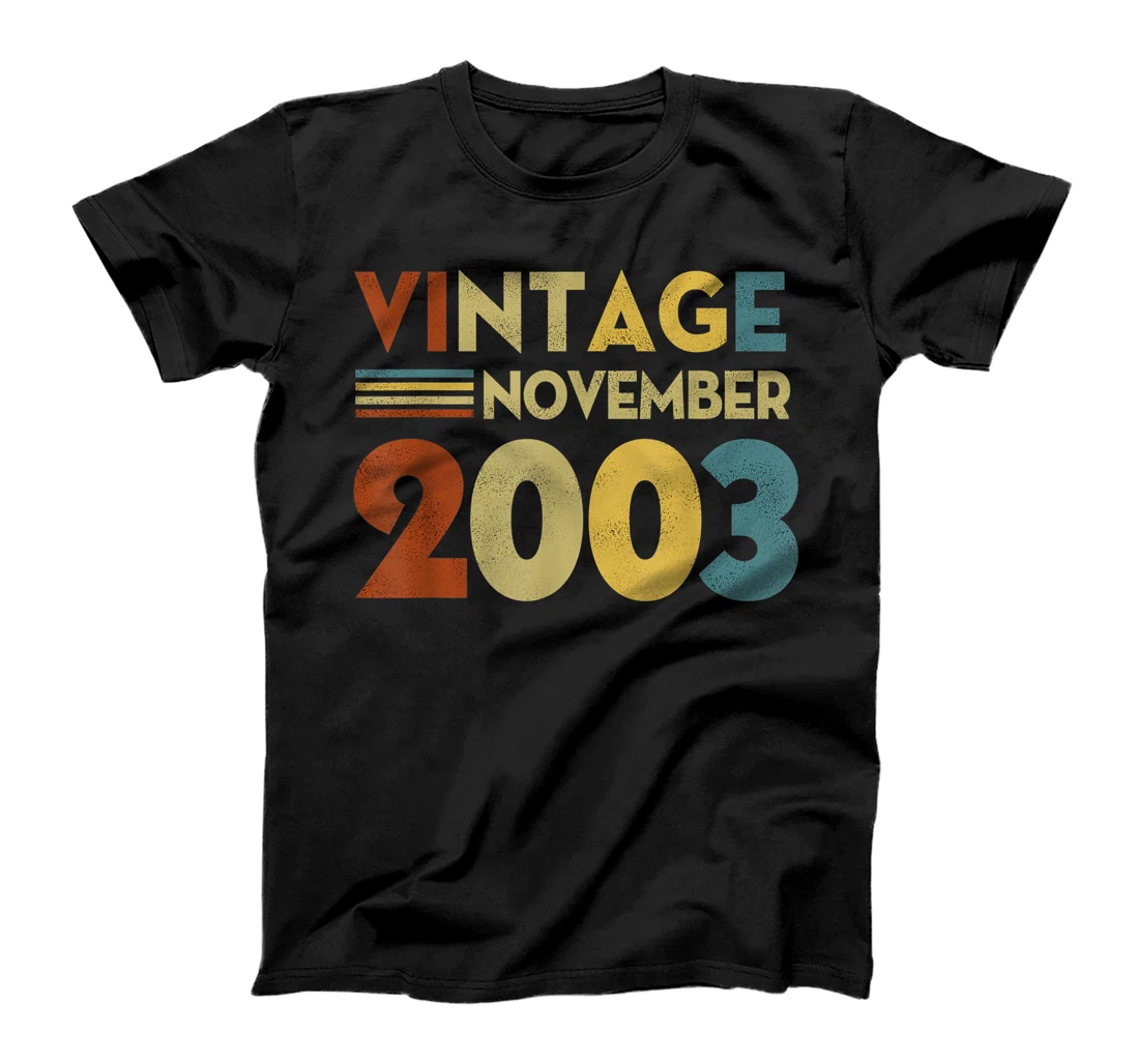 Personalized Retro Limited Edition Vintage 2003 November 18 Years Old Art T-Shirt, Women T-Shirt