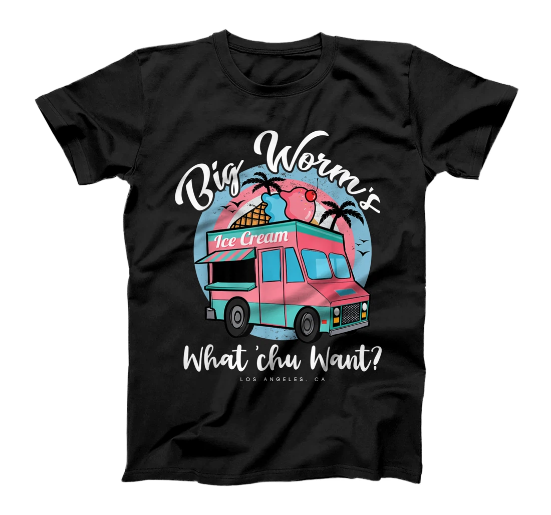 Personalized Big Worm's Ice Cream What Chu Want? Hello Summer Sea & Beach T-Shirt, Kid T-Shirt and Women T-Shirt
