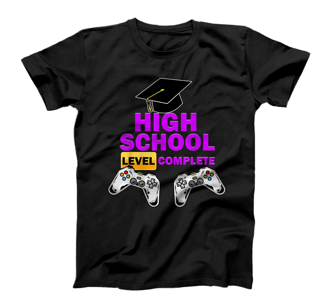 Personalized High School Level Complete Video Gamer Graduate Grad 8th T-Shirt, Kid T-Shirt and Women T-Shirt