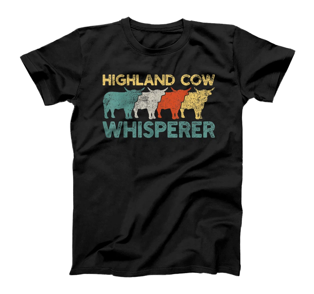 Highland Cow Cattle Scottish Vintage T-Shirt, Kid T-Shirt and Women T-Shirt