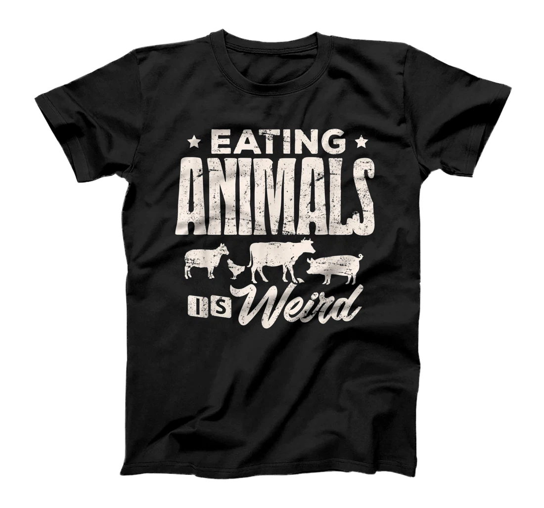 Personalized Eating Animals Is Weird Shirt Funny Vegan Vegetarian Women T-Shirt, Women T-Shirt