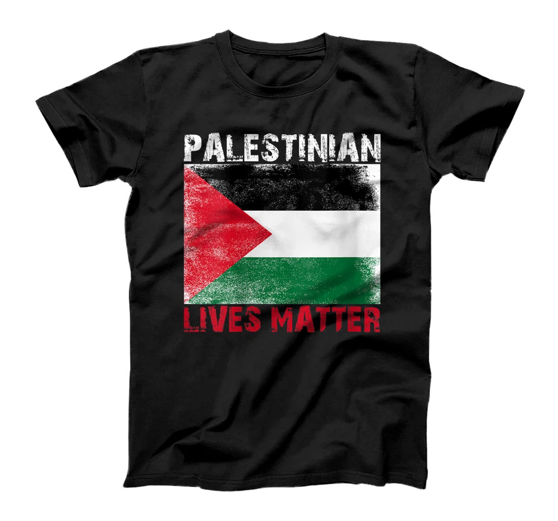 Personalized Womens Free Palestine Flag Palestinian Lives Matter Gaza V-Neck T-Shirt, Women T-Shirt